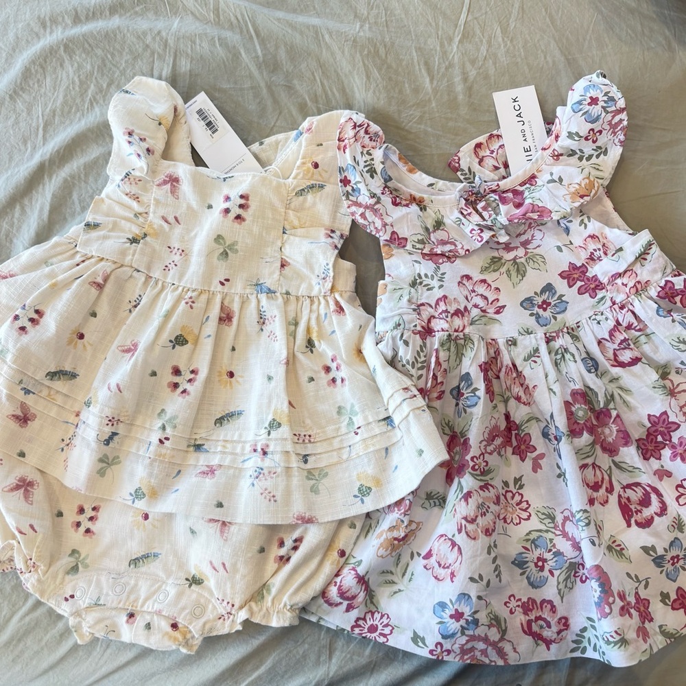 Janie and Jack 2 dresses 3-6 months NWT easter spring